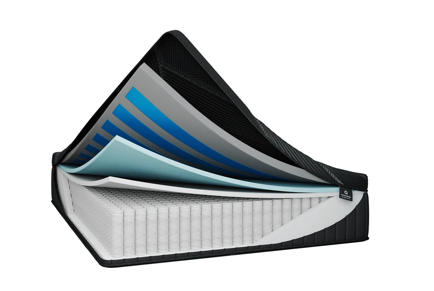 Official Amerisleep AS6 cutaway showing its cooling foams and pocketed coils