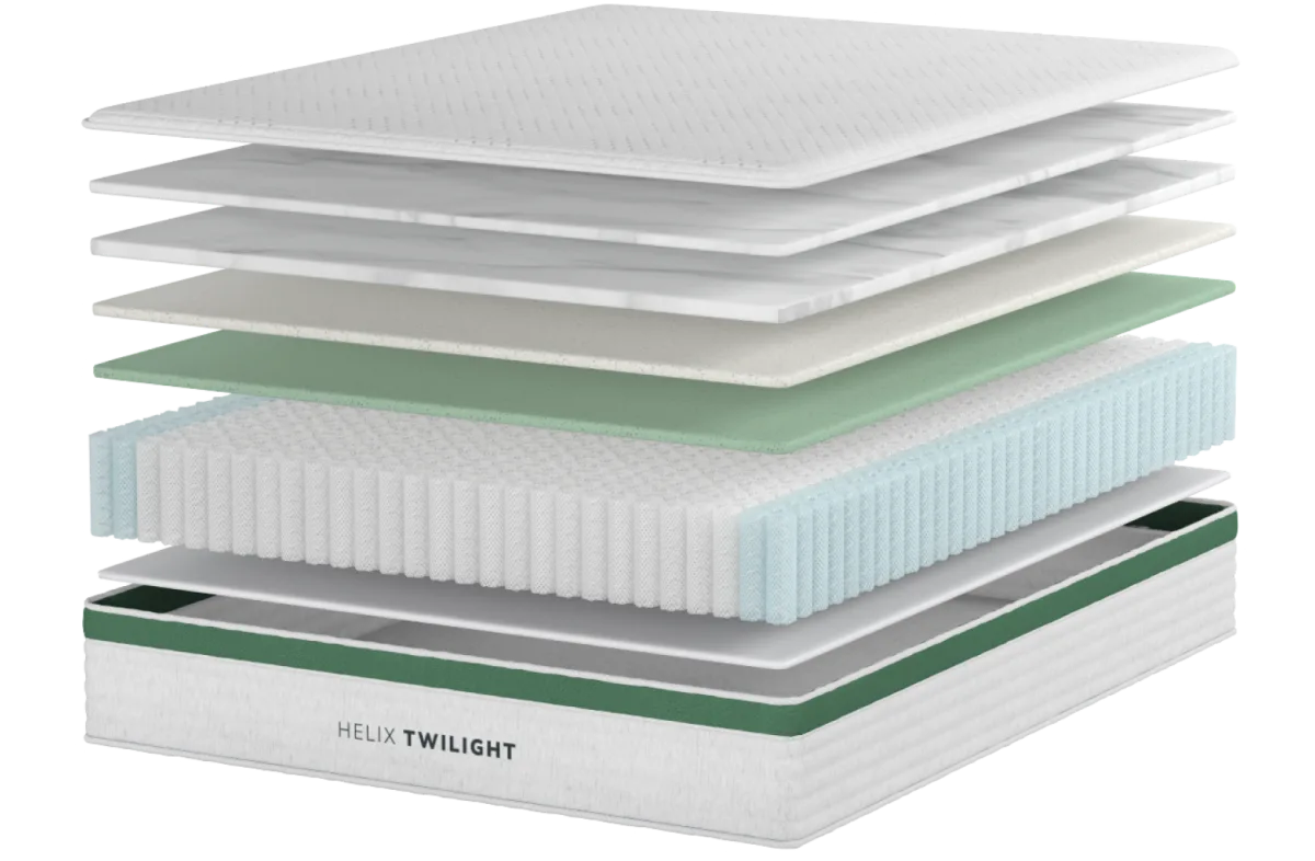 Official Helix Twilight Core construction render showing its foam layers and wrapped coils