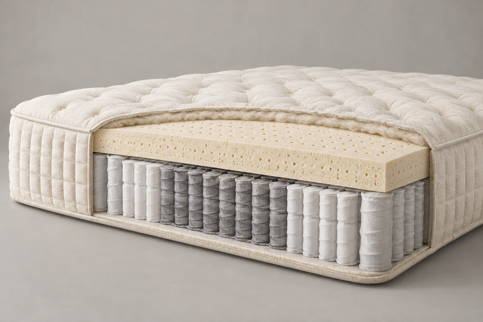 My Green Mattress Natural Escape construction cutaway