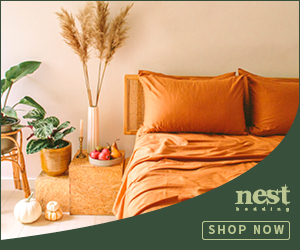 Nest Bedding organic cotton sateen sheet set campaign image