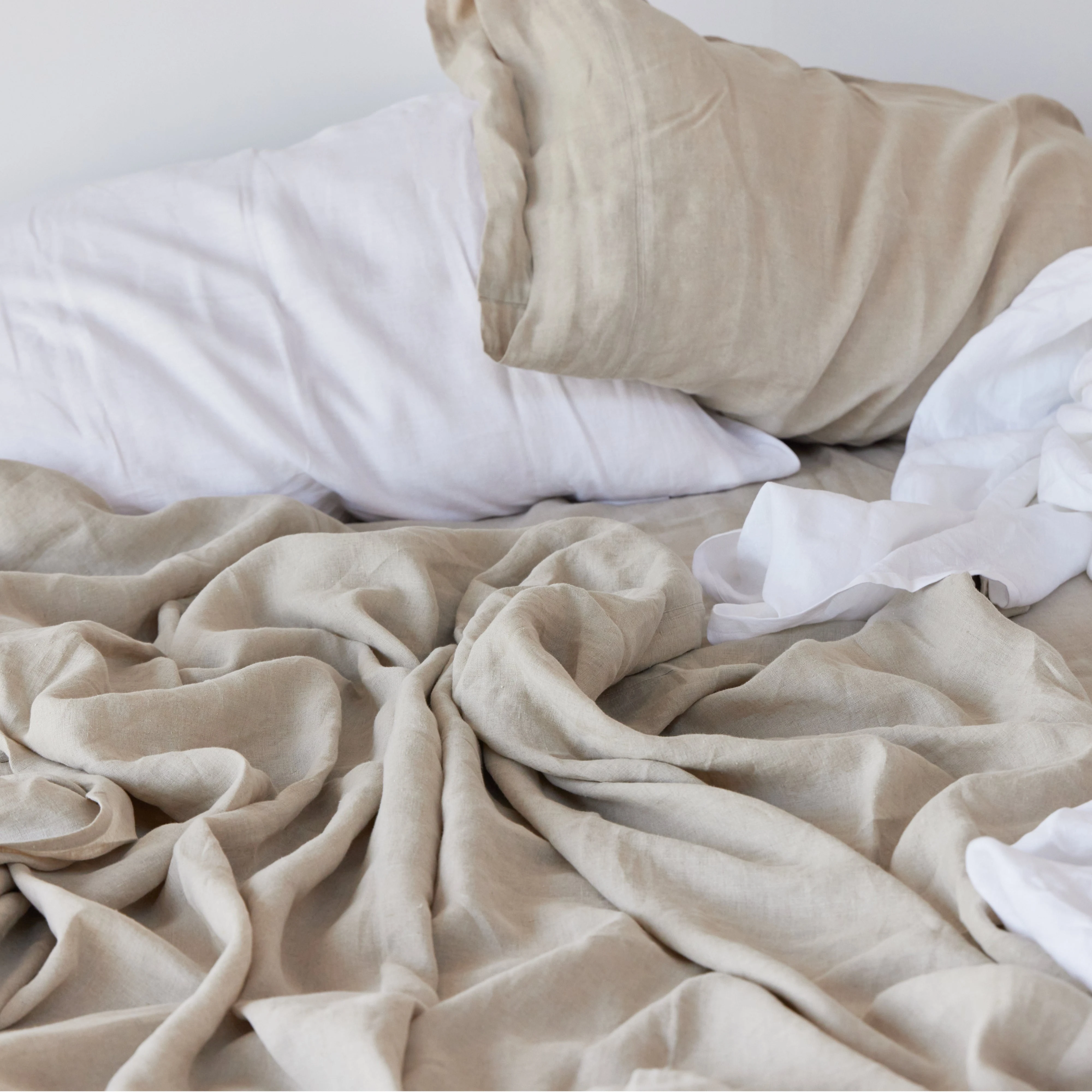 Avocado Natural Linen Sheets