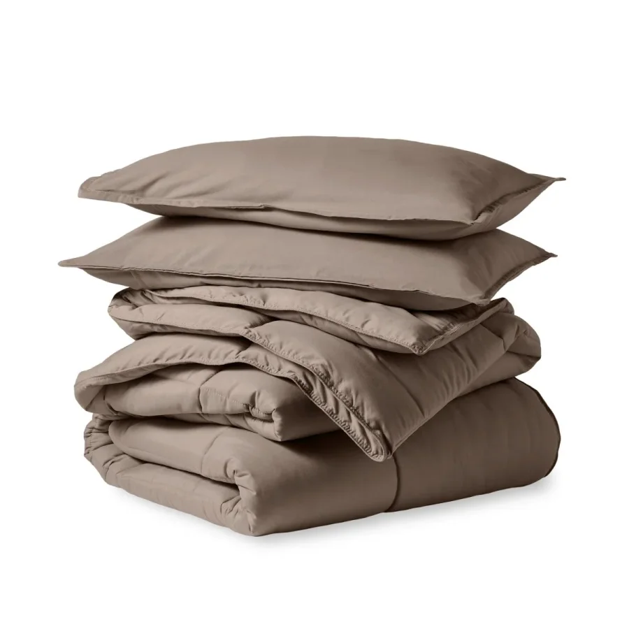 Bare Home Ultra-Soft Box Stitch Comforter Set