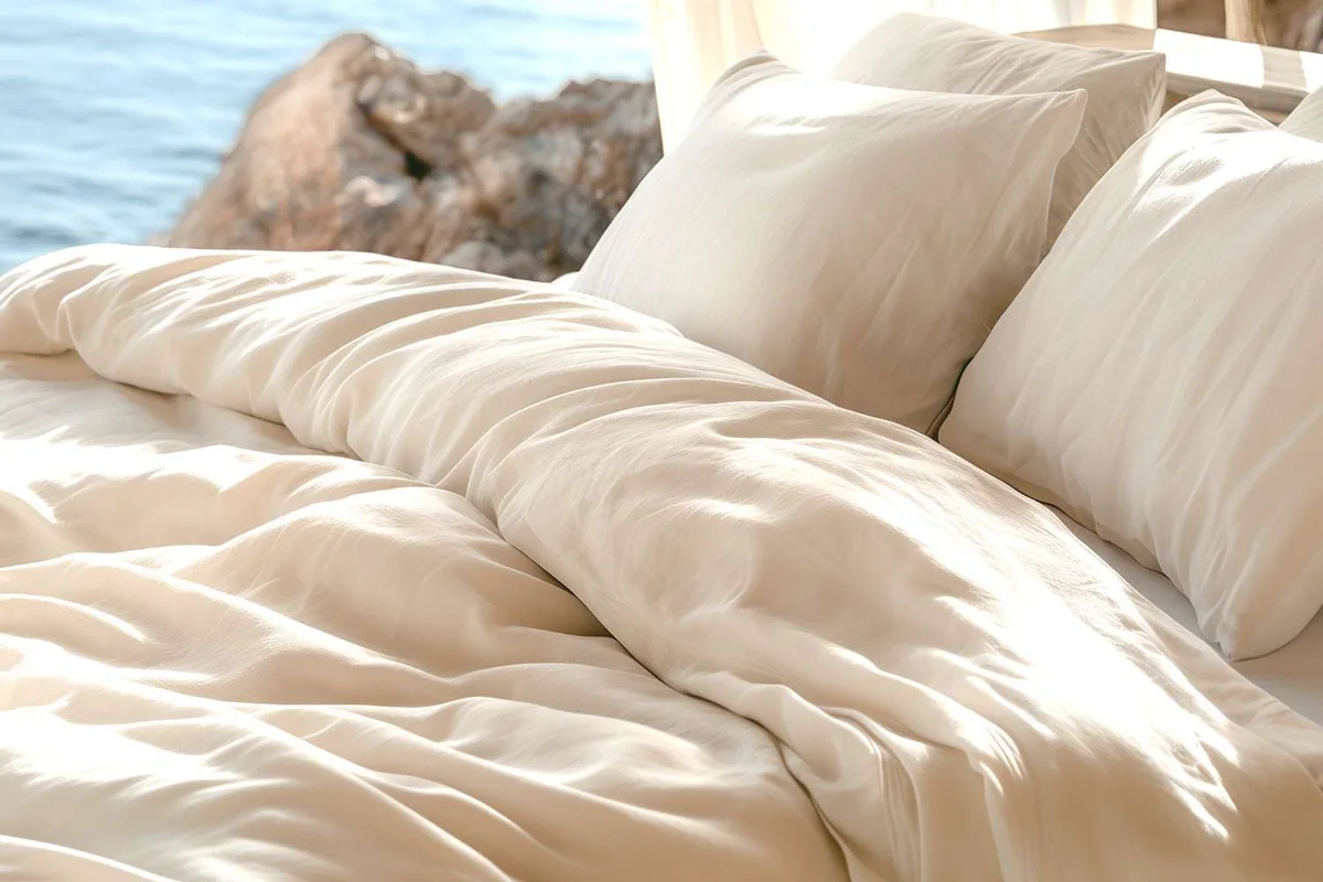 Sleep & Beyond 100% Organic Cotton Percale Duvet Cover Set