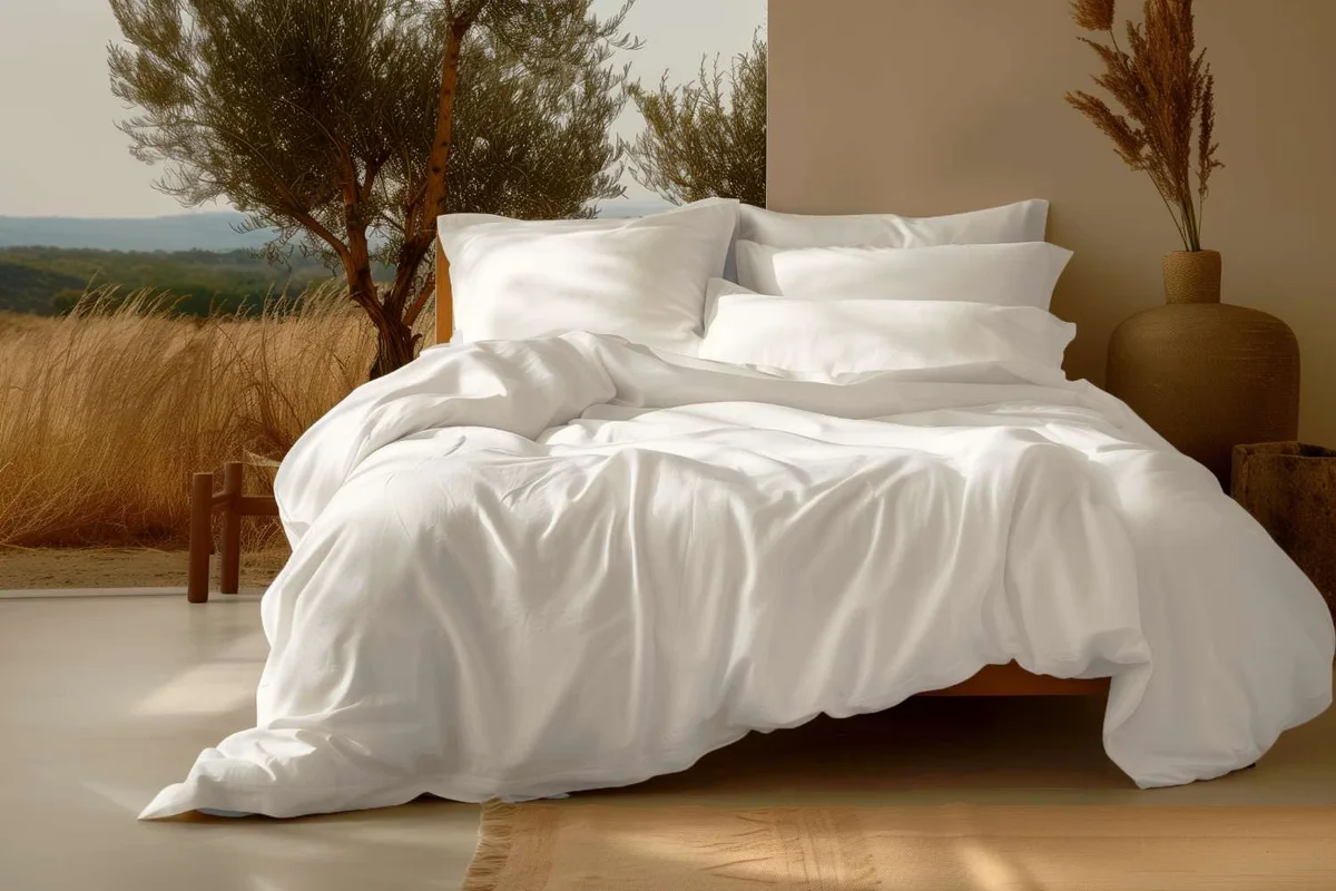 Sleep & Beyond 100% Organic Cotton Sateen Duvet Cover Set