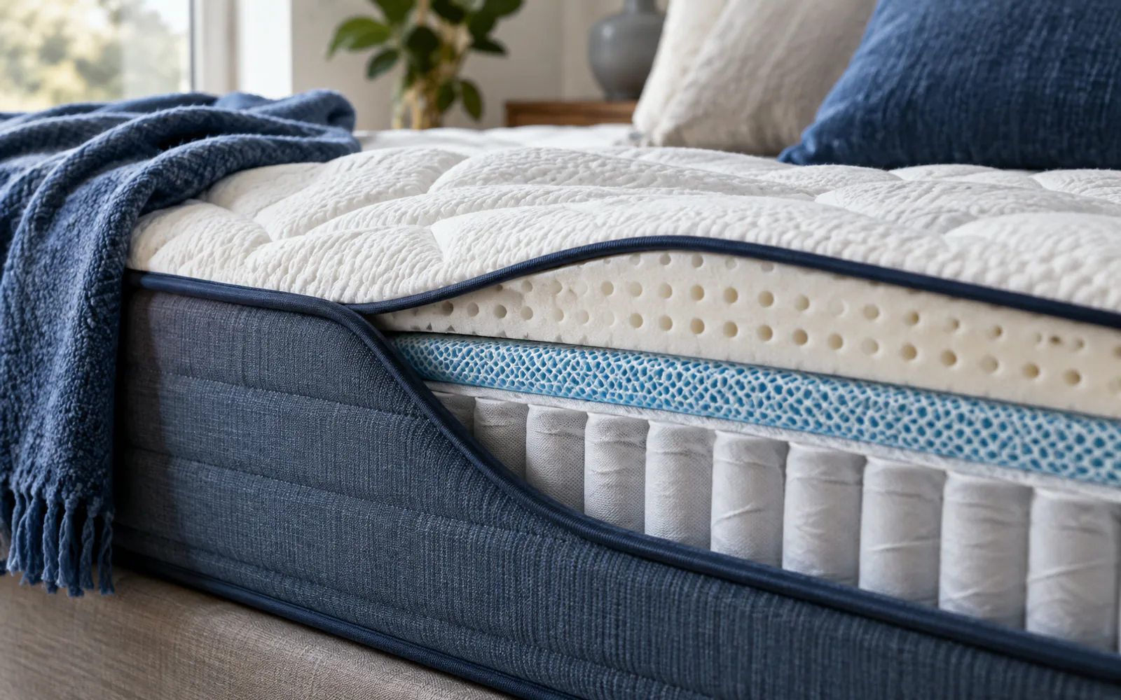 Aviya Mattress Review 2026: Plush vs Luxury Firm vs Firm explained through a photorealistic material or setup detail
