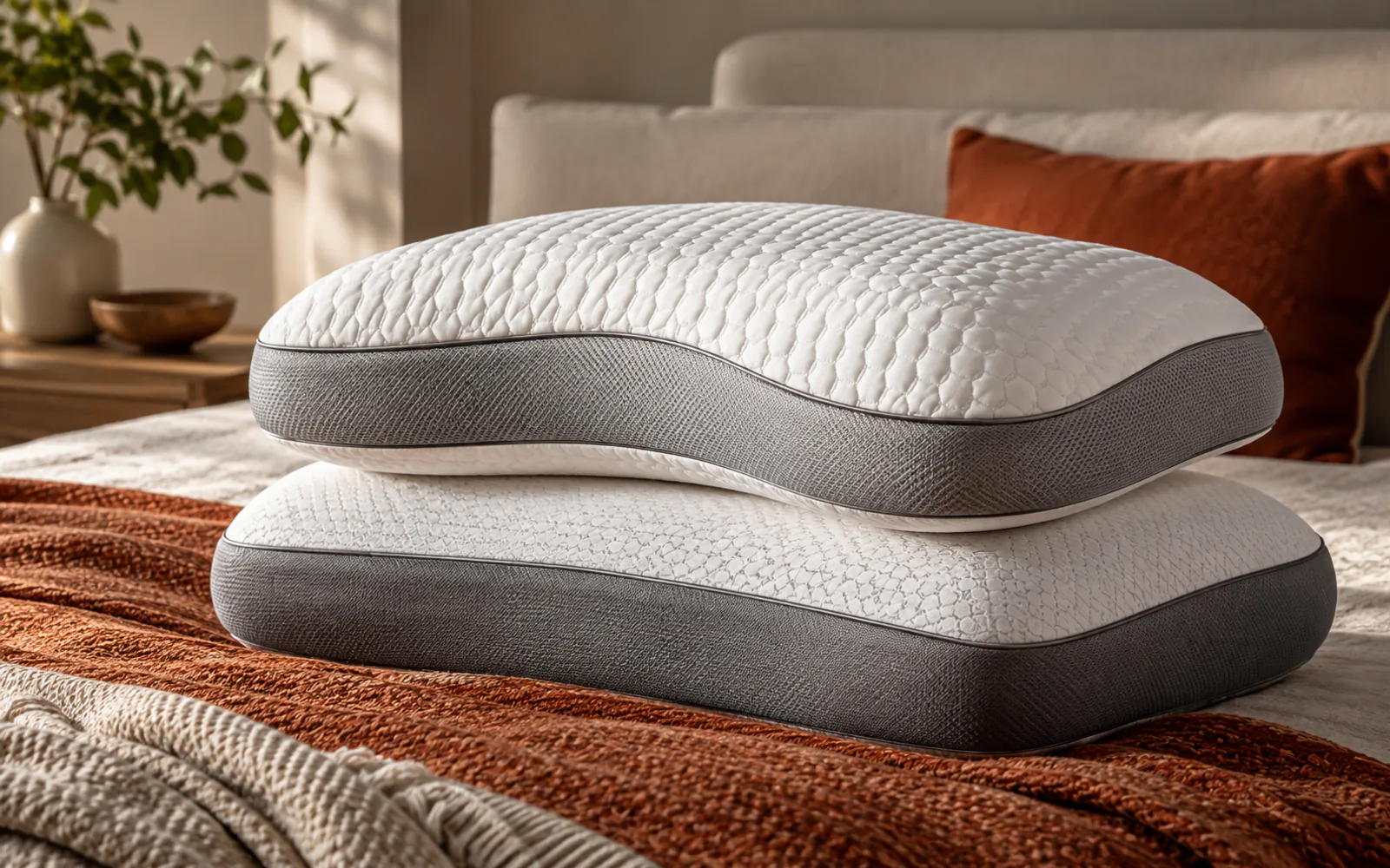 BEDGEAR Storm vs Cosmo Pillow: Compare Layers and Offers explained through a photorealistic material or setup detail