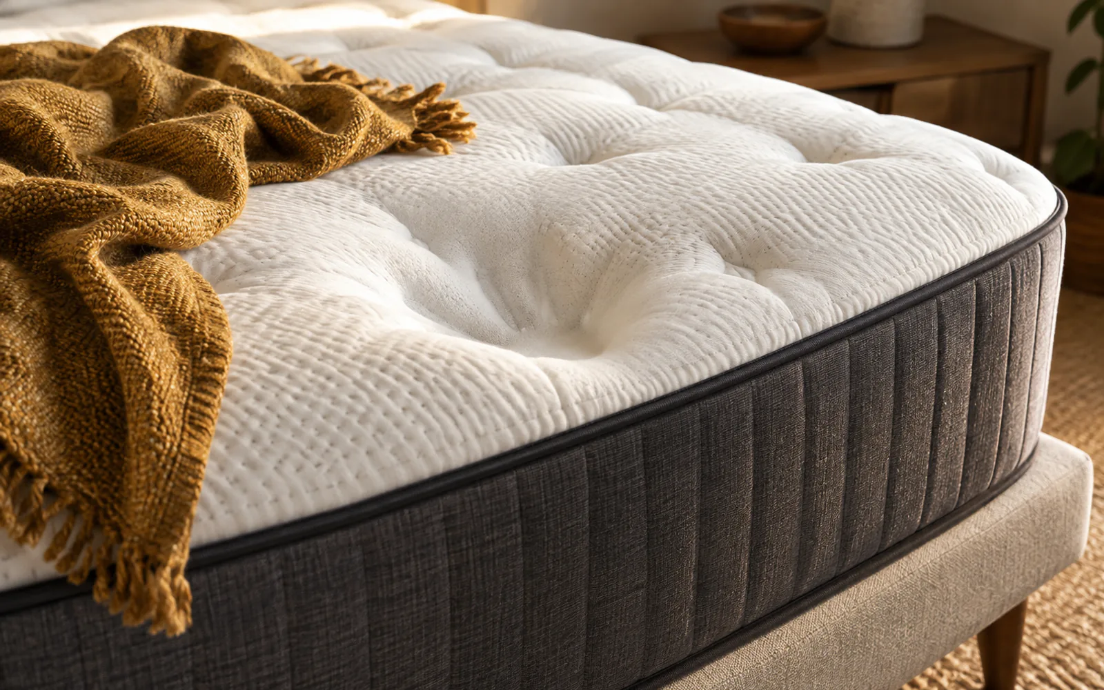 How to Break In a New Mattress (And How Long It Actually Takes) explained through a photorealistic material or setup detail