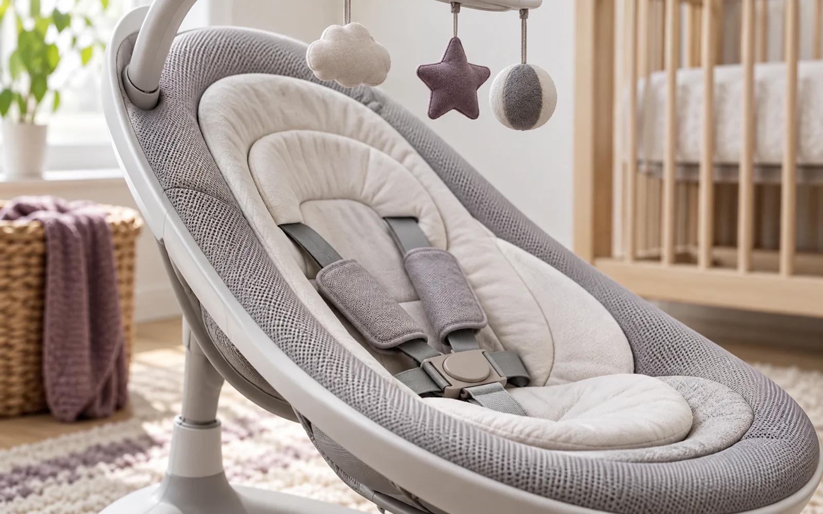 Can a Baby Nap in a Mamaroo? Infant Sleep and Swing Choices explained through a photorealistic material or setup detail