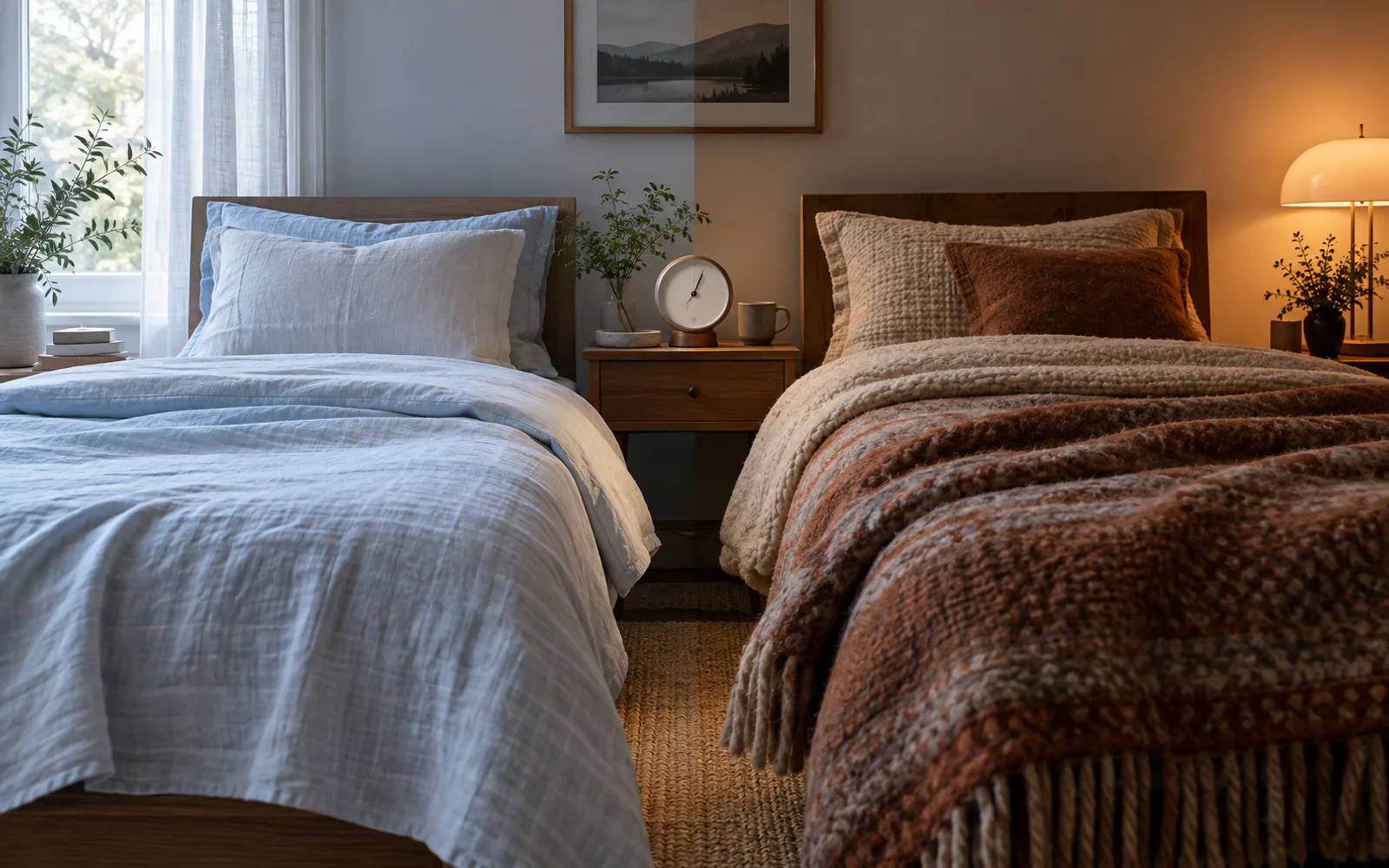 How Temperature Affects Sleep Quality explained through a photorealistic material or setup detail