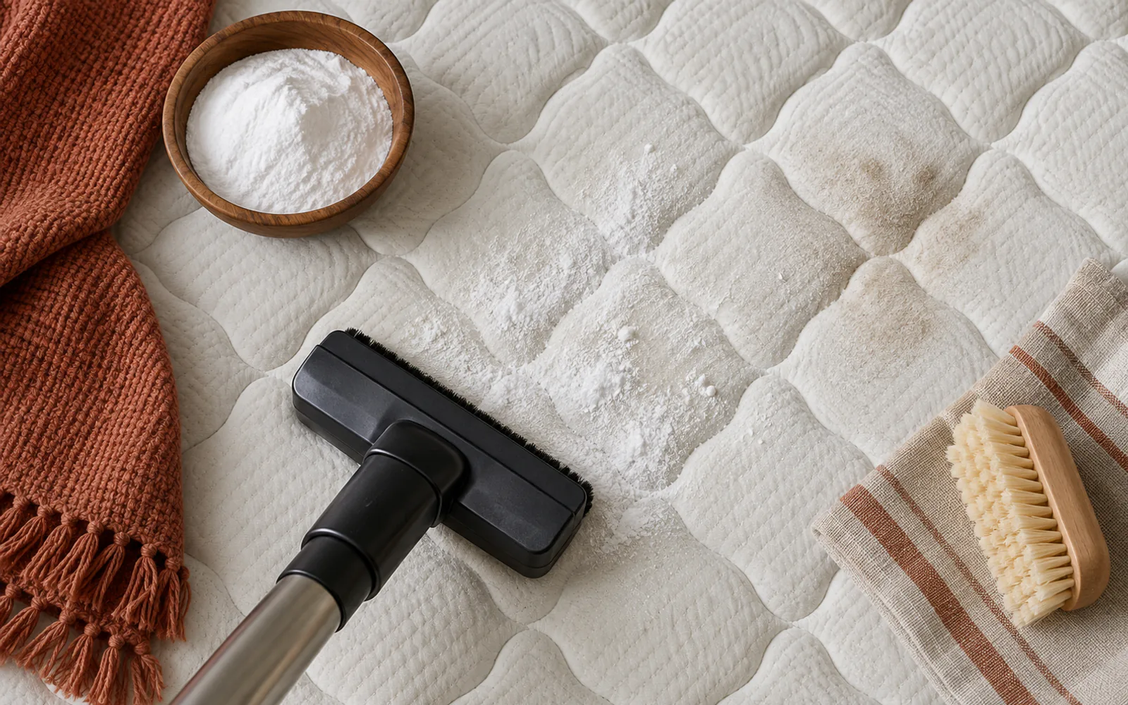 How to Clean a Mattress: A Step-by-Step Guide explained through a photorealistic material or setup detail