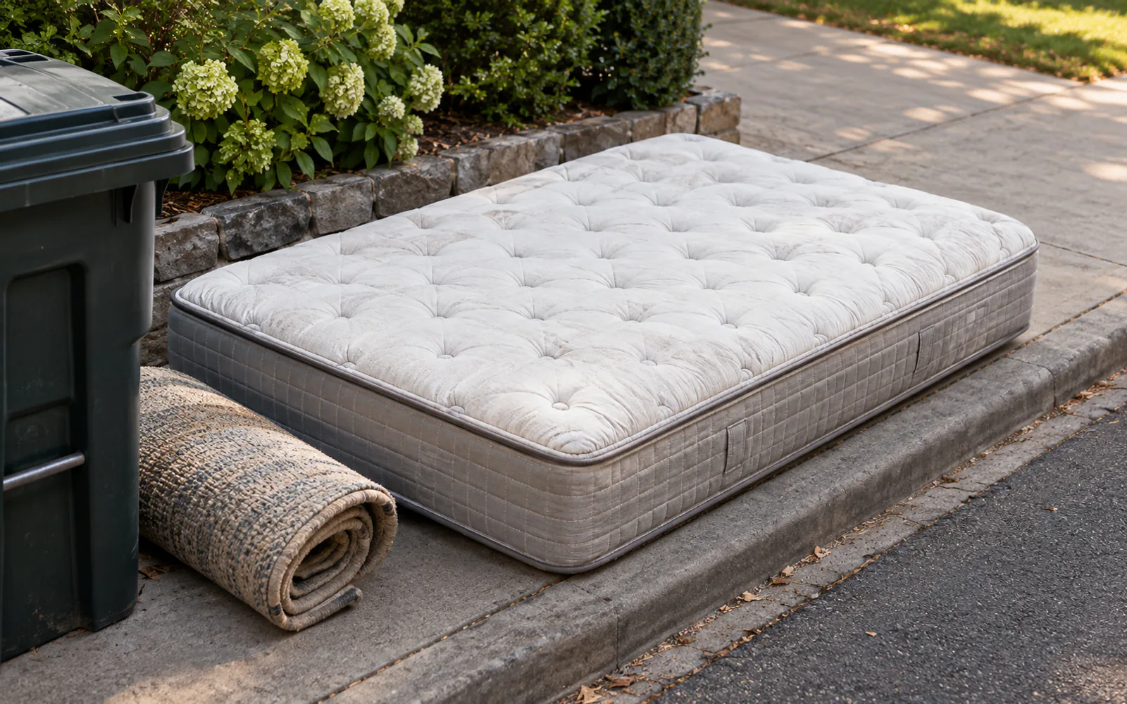 How to Dispose of an Old Mattress (Donate, Recycle, Curb) explained through a photorealistic material or setup detail