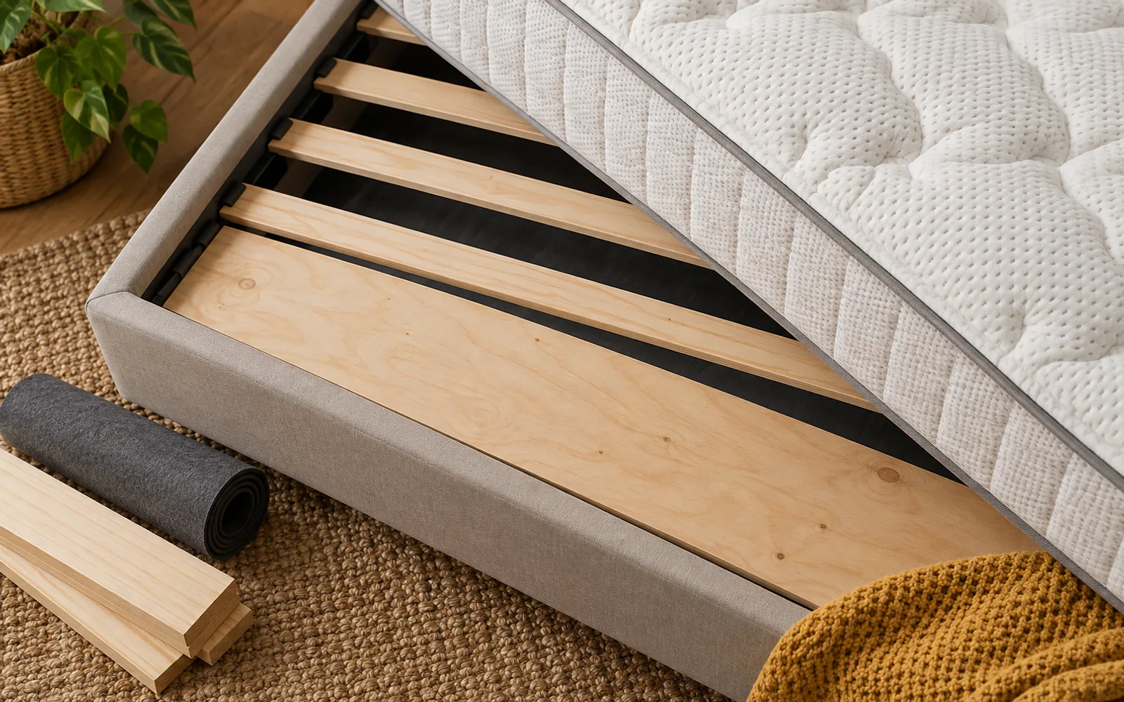 How to Fix a Sagging Mattress (And When It's Time to Replace) explained through a photorealistic material or setup detail