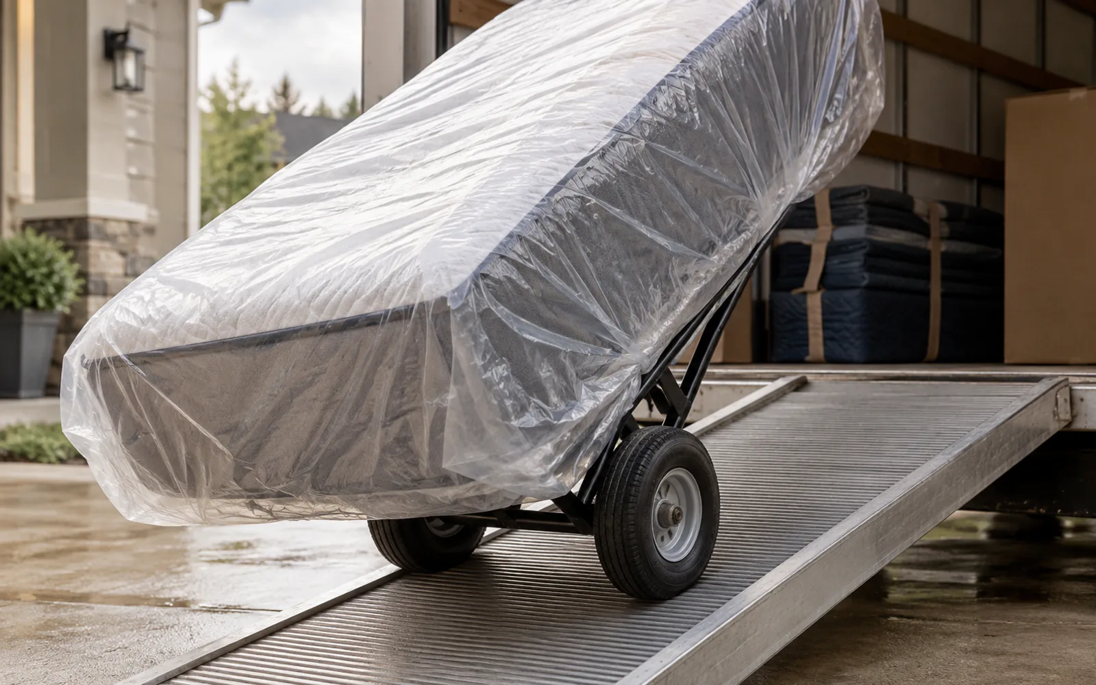 How to Move a Mattress (Without Damaging It) explained through a photorealistic material or setup detail