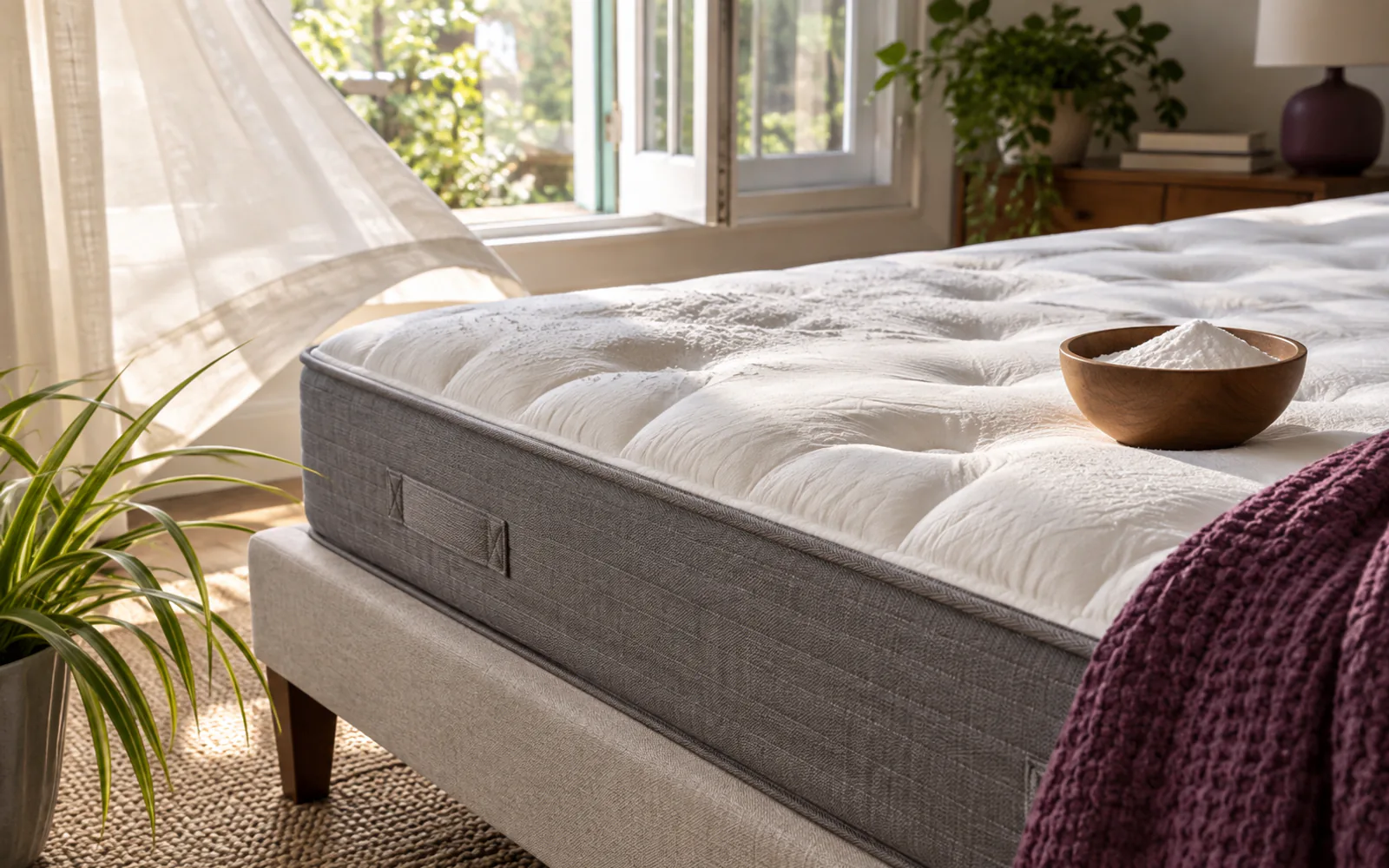 How to Speed Up Mattress Off-Gassing Safely explained through a photorealistic material or setup detail