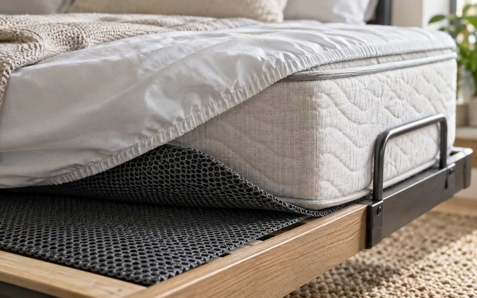 How to Stop a Mattress From Sliding explained through a photorealistic material or setup detail