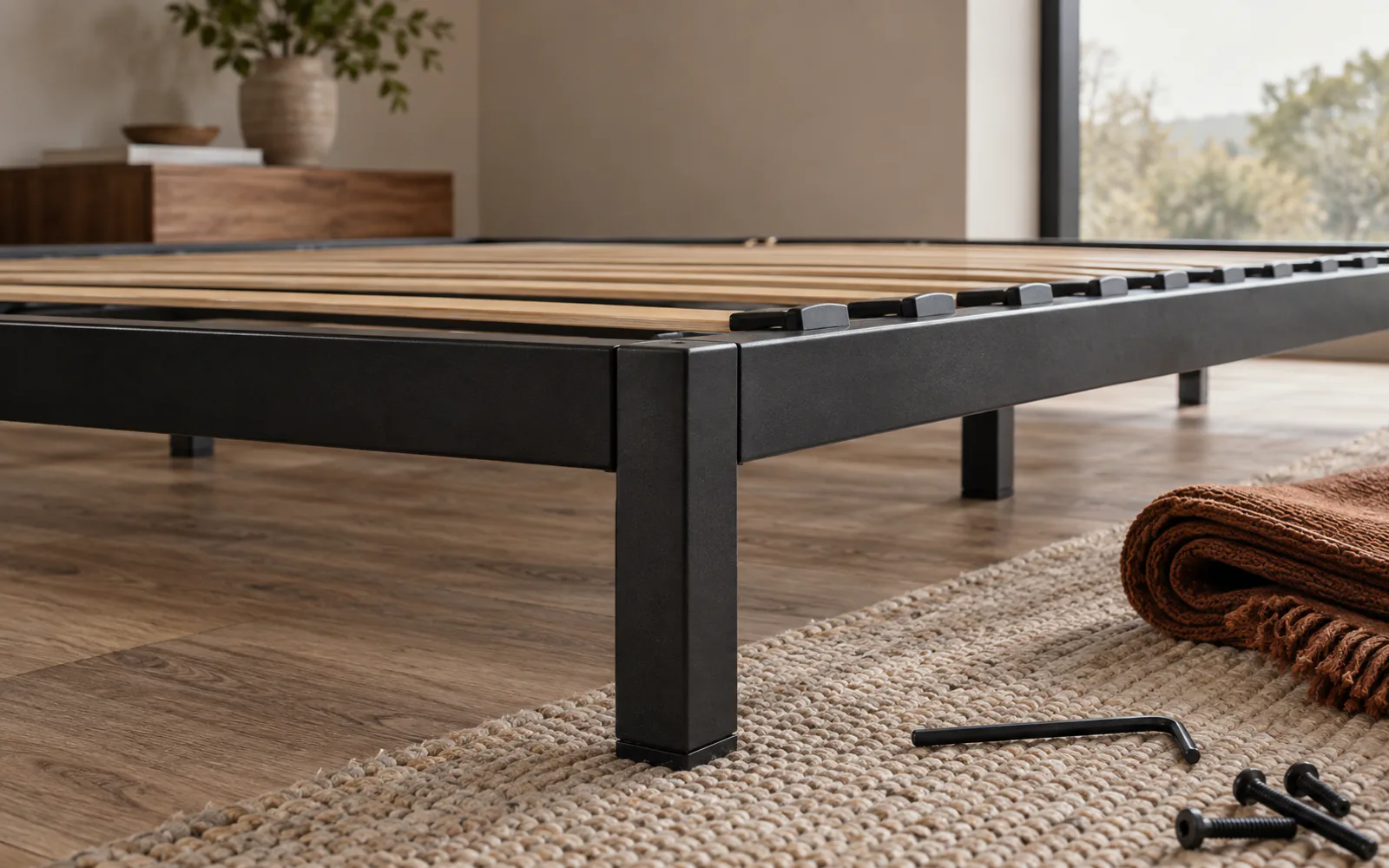 KEETSA Bed Frame Comparison 2026: The Frame vs Mínimo vs The Base explained through a photorealistic material or setup detail