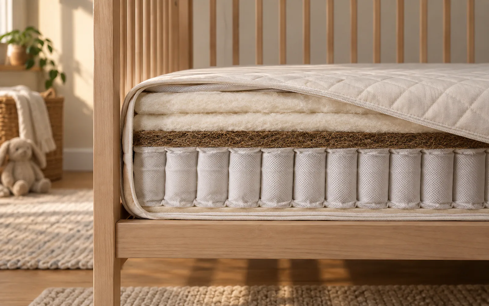 Naturepedic Crib Mattress Comparison: Classic vs Breathable vs Ultra explained through a photorealistic material or setup detail