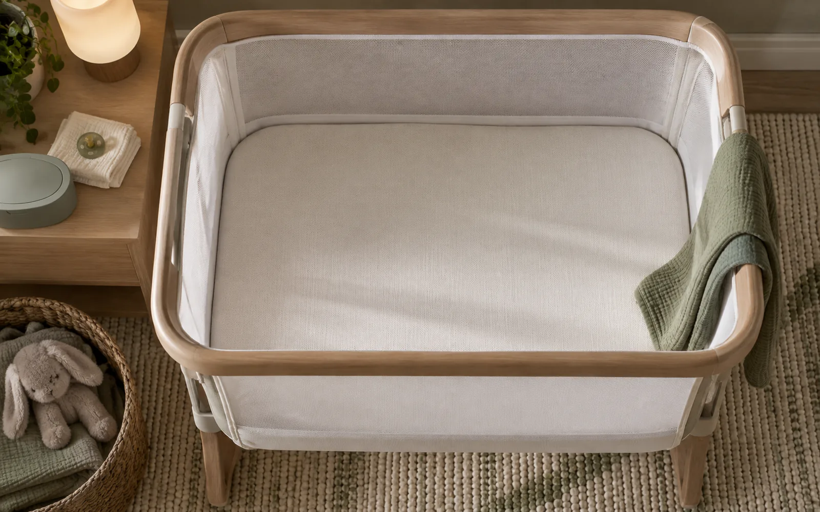 Newborn Night-Feed Bedroom Setup: A Practical Parent Sleep Station explained through a photorealistic material or setup detail