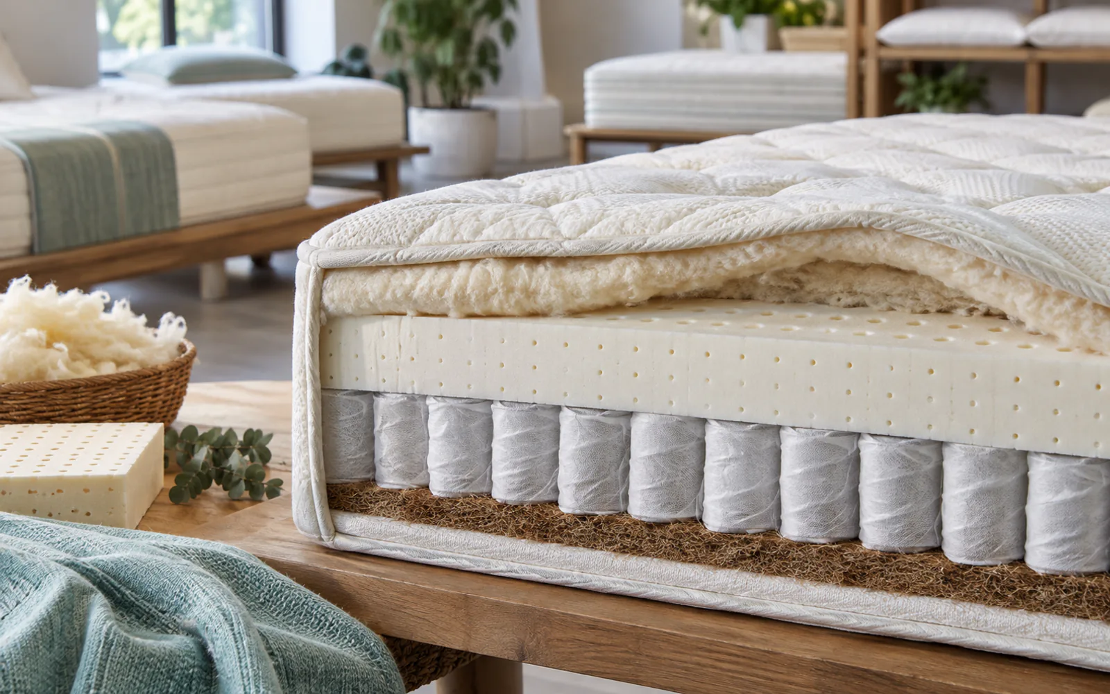 Organic Essentia Mattress Review 2026: Models, Prices and Alternatives explained through a photorealistic material or setup detail