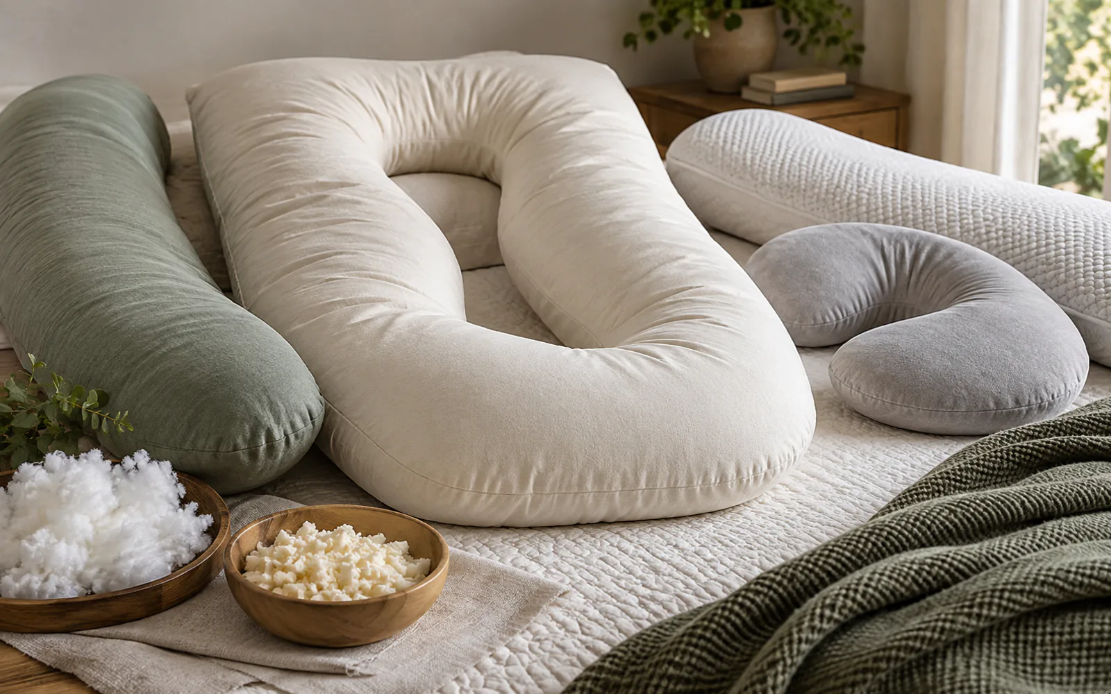 Best Body Pillows for Pregnancy: A Practical Guide by Trimester explained through a photorealistic material or setup detail