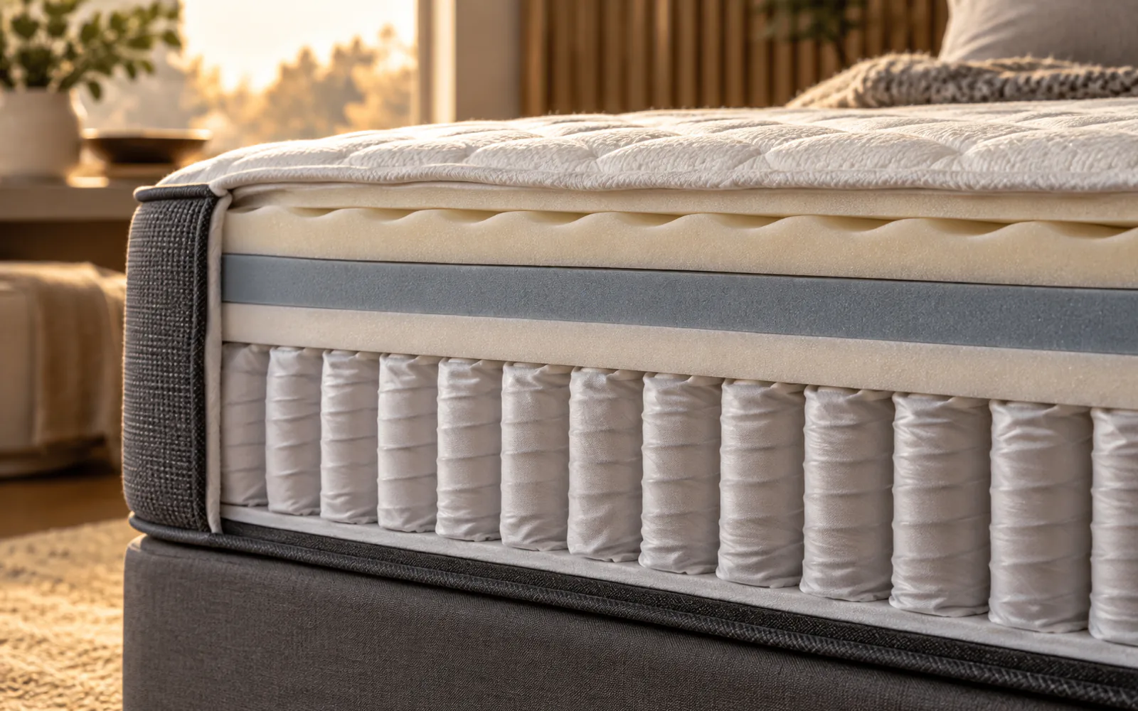 The Science of Motion Isolation: Why Some Mattresses Feel Partner-Proof explained through a photorealistic material or setup detail