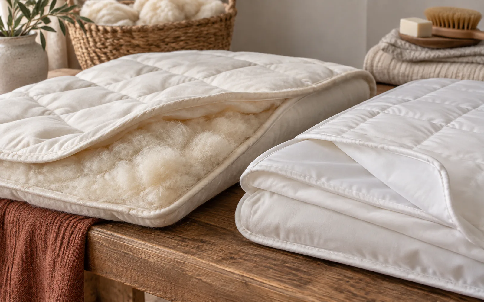 Sleep & Beyond myProtector vs Organic Cotton Protector explained through a photorealistic material or setup detail
