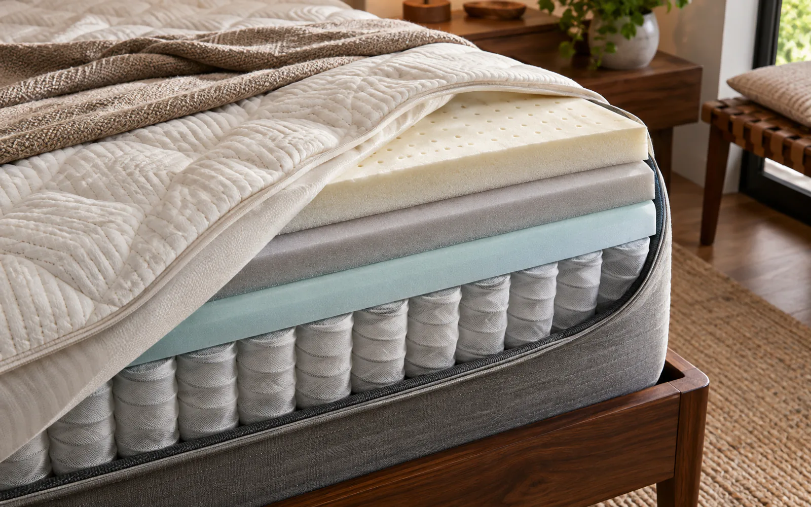 Sleep and Athletic Performance: Why Your Mattress Matters explained through a photorealistic material or setup detail