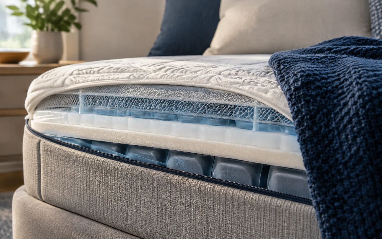 Sleep Number Mattress Reviews 2026: ComfortMode vs ComfortNext vs Climate explained through a photorealistic material or setup detail