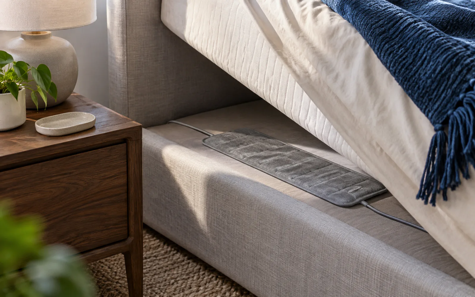 Withings Sleep Tracking Mat Review 2026: No Wearable Required explained through a photorealistic material or setup detail