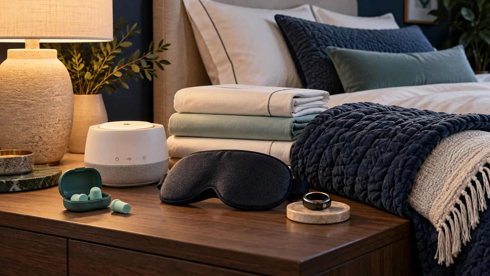Bedding and bedroom accessories for a complete sleep setup